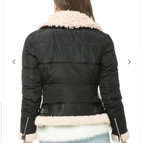 Vegan leather puffer jacket - Picture 2 of 4